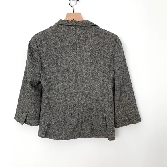 French Connection Gray Wool Tweed Blazer Jacket - Picture 4 of 5